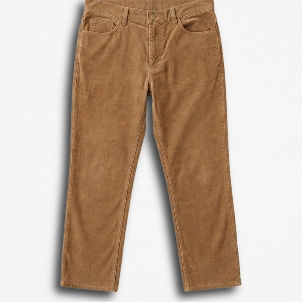 Brooks Brothers Mens Corduroy Pants 33x32 Camel Brown Tan Straight‎ Leg 5-Pocket